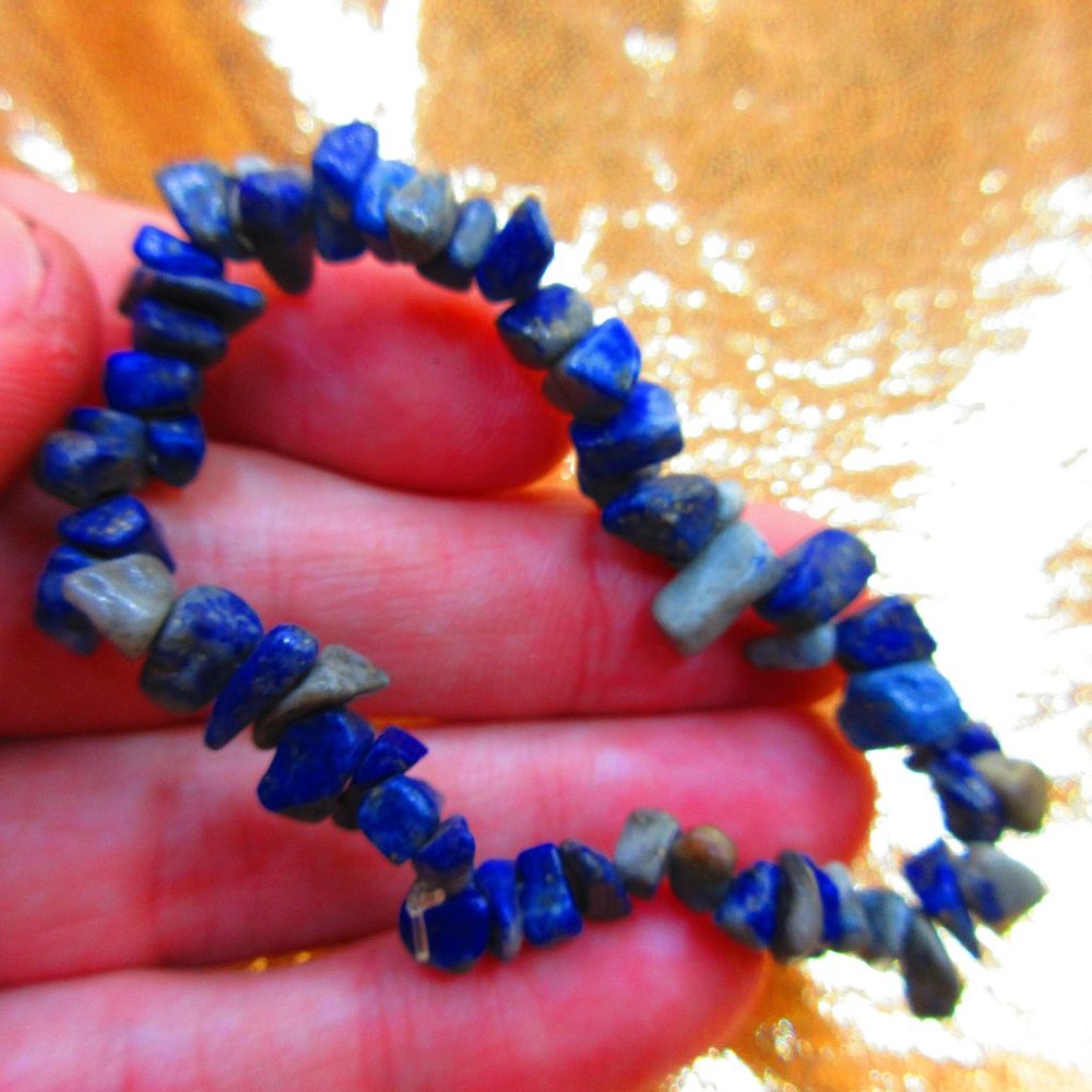 Lapis Lazuli 7" Stretchy Gemstone Bracelet